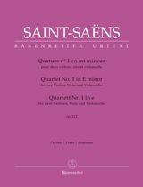 Saint-Saens: Quartet for two Violins, Viola and Violoncello no. 1 in E minor op. 112