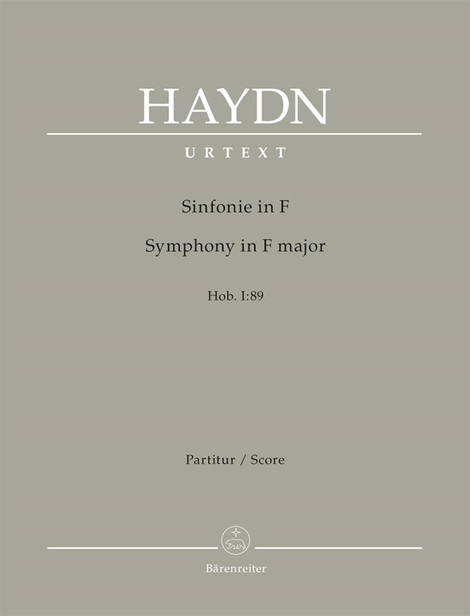 Joseph Haydn: Symphony F major Hob. I:89 (Partituur)
