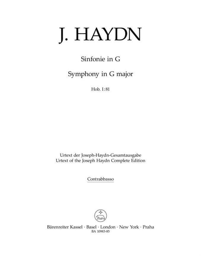 Haydn: Sinfonie In G