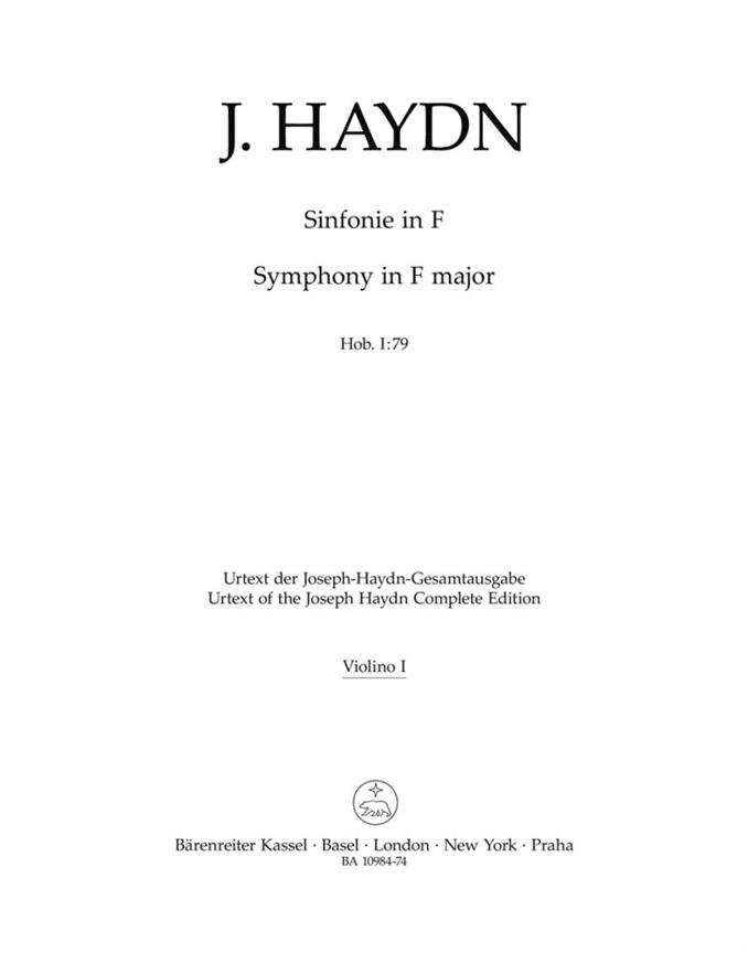 Joseph Haydn: Symphony in F major Hob. I:79