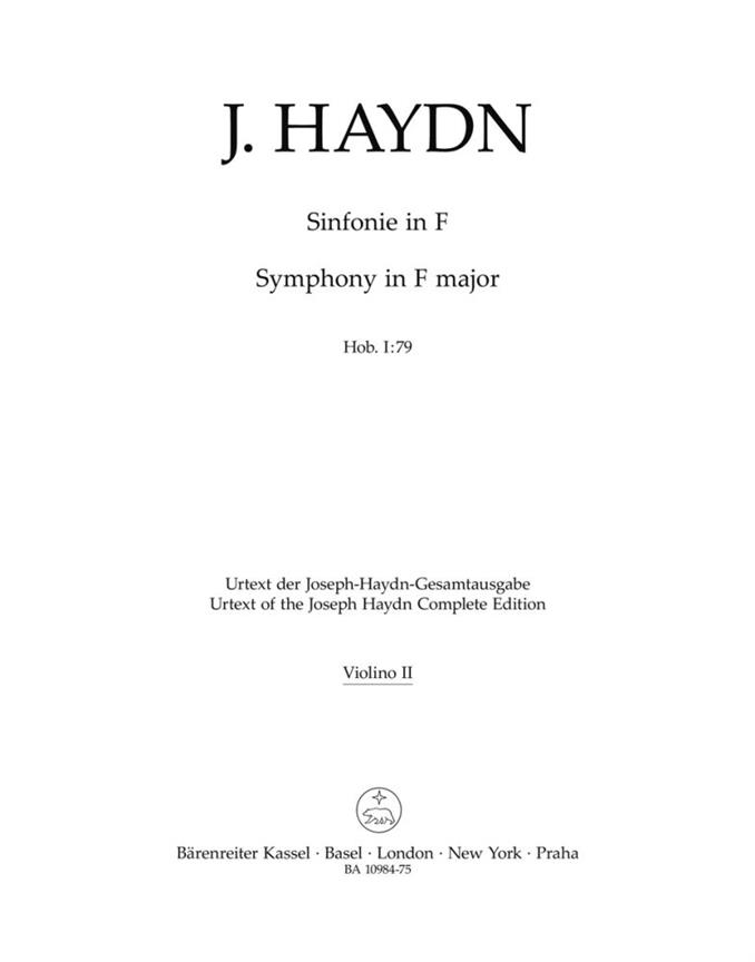 Joseph Haydn: Symphony in F major Hob. I:79