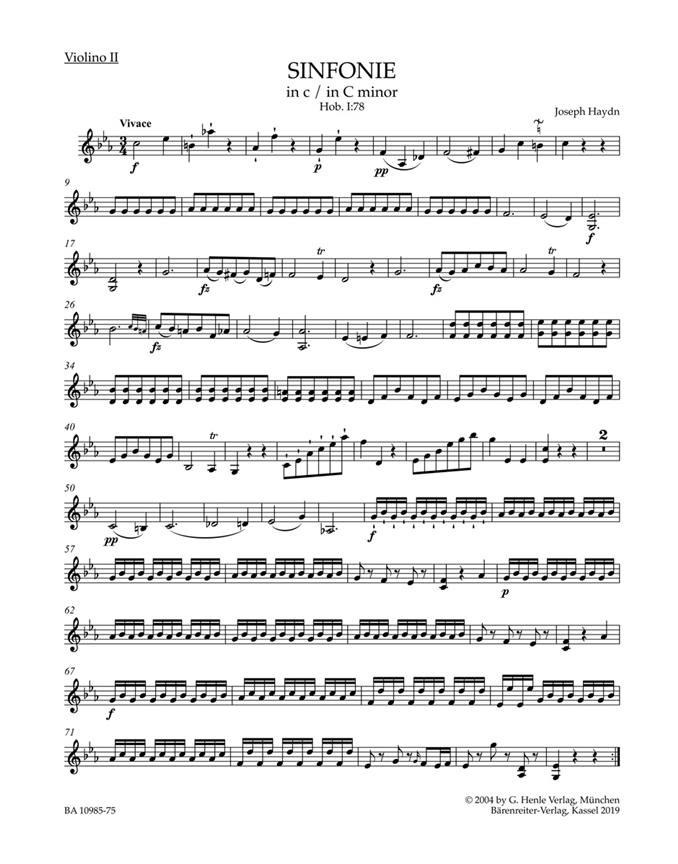 Haydn: Symphony in C minor Hob I:78