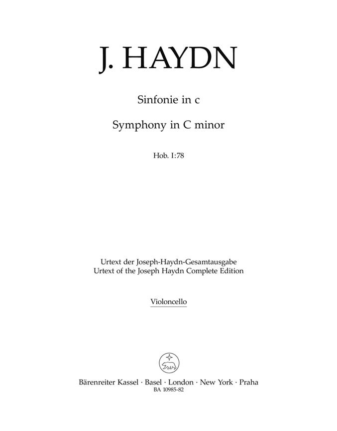 Haydn: Symphony in C minor Hob I:78