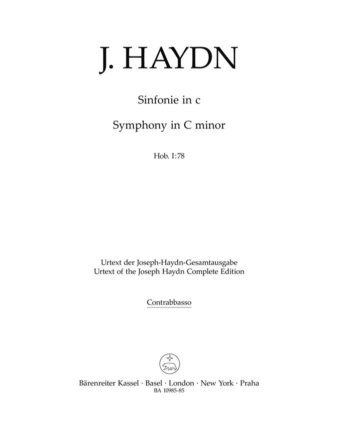 Haydn: Symphony in C minor Hob I:78