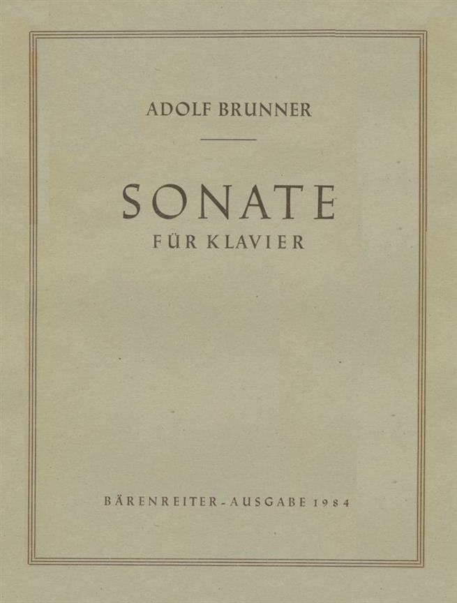 Sonate fuer Klavier (1933)