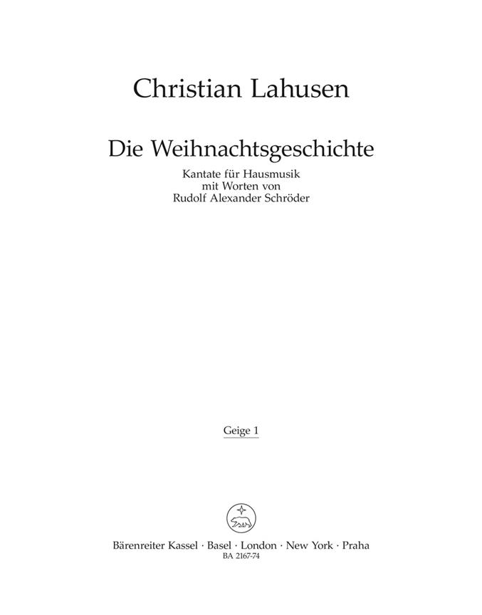 Christian Lahusen: Die Weihnachtsgeschichte (Viool 1)