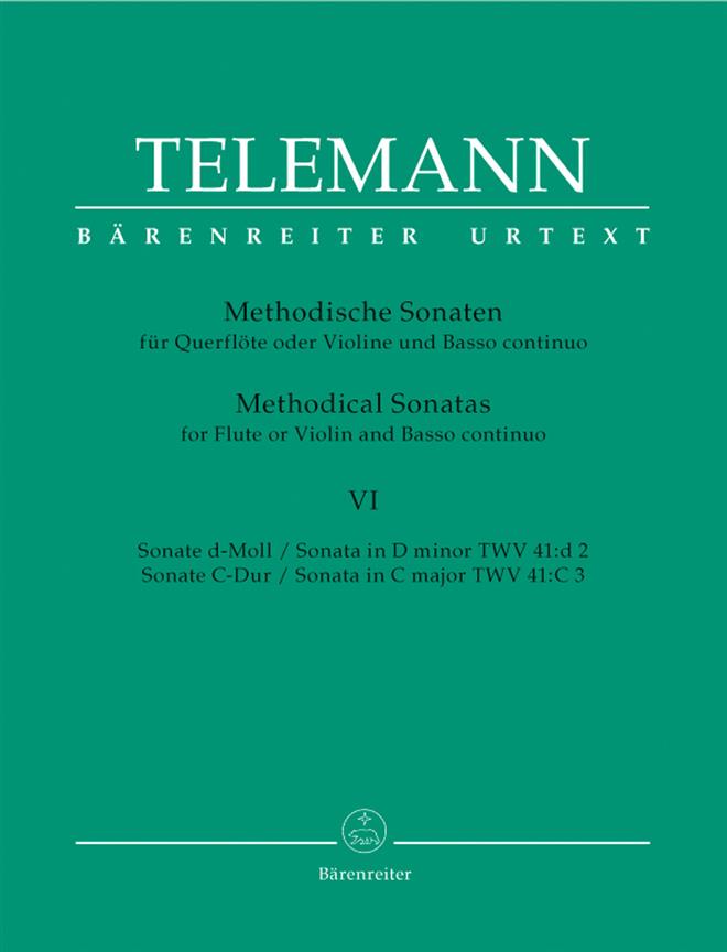 Telemann: 12 Methodical Sonatas for Violin or Flute and Basso-Continuo Volume 6