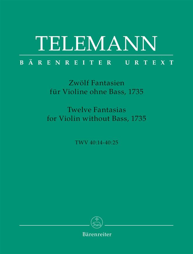 Telemann: Zwölf Fantasien for Violine ohne Baß TWV 40:14-25