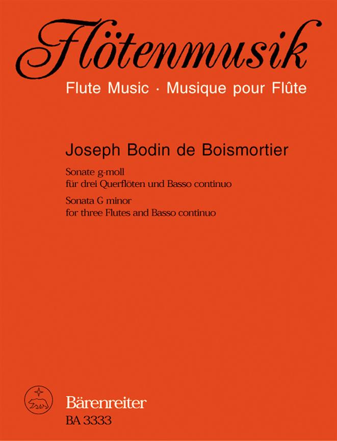 Boismortier: Sonate fuer drei Flöten und Basso continuo g-Moll op. 34/1
