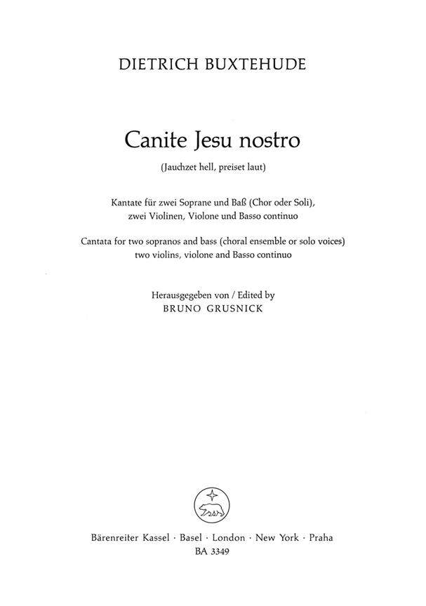 Canite Jesu nostro - Jauchzet hell, preiset laut unsern Jesum