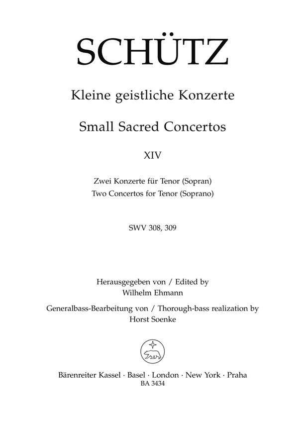 Schutz: Kleine Geistliche Konzerte Heft 14
