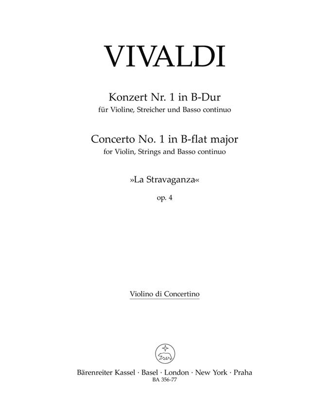 Vivaldi: La Stravaganza no. 1 B-Dur op. 4/1 Fa I, 180 