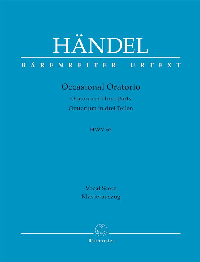 Händel: Occasional Oratorio HWV 62 (Vocalscore)