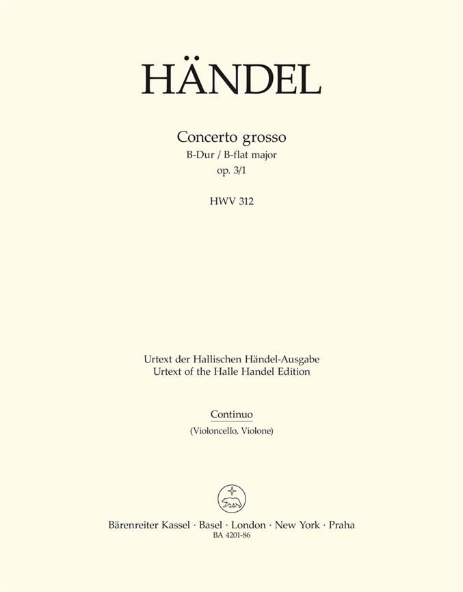 Handel: Concerto grosso B-flat major HWV 312 (Viool/Bc)