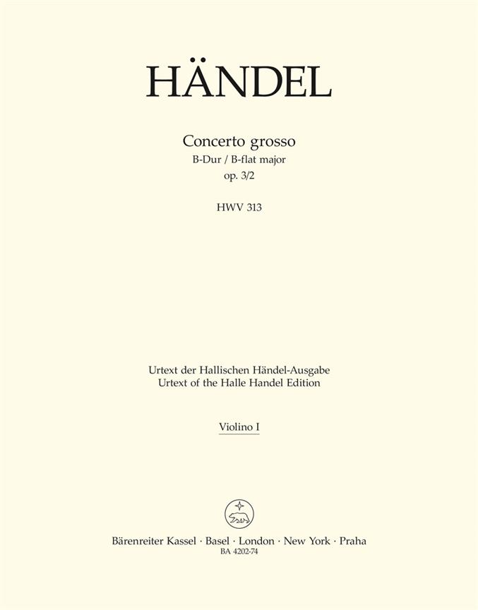 Handel: Concerto grosso B-flat major HWV 313 (Viool 1)
