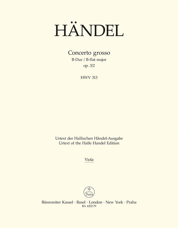 Handel: Concerto grosso B-flat major HWV 313 (Altviool)