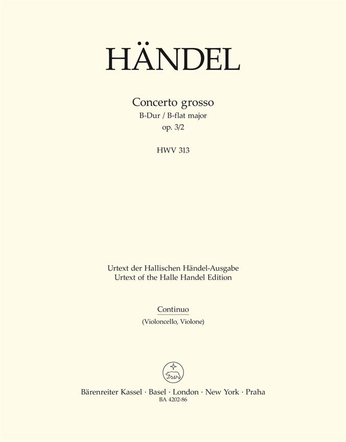 Handel: Concerto grosso B-flat major HWV 313 (Cello)