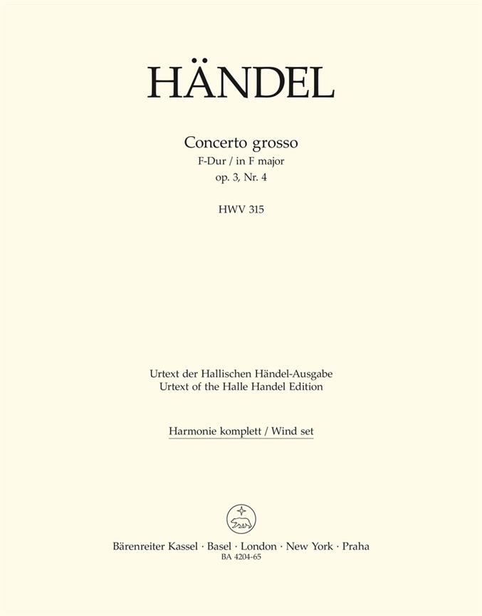 Handel: Concerto grosso F major HWV 315 (Hobo 1)
