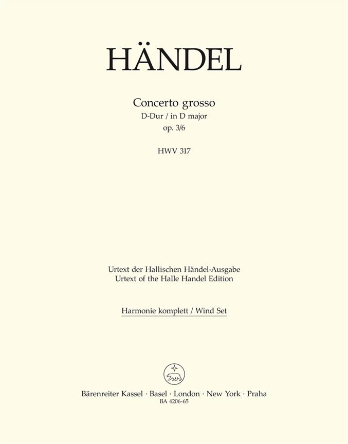 Handel: Concerto grosso D major HWV 317 (Hobo)