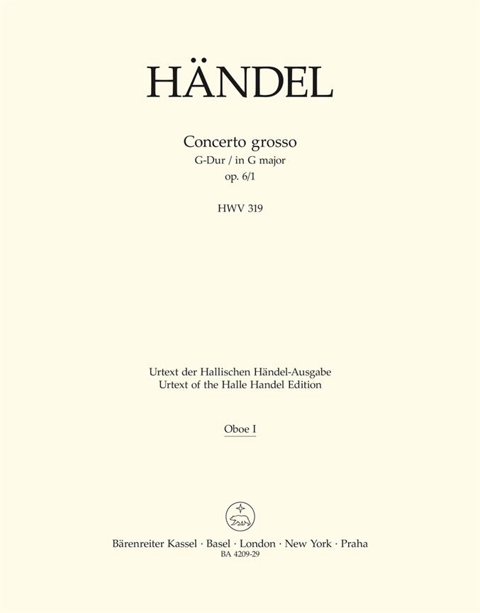 Handel: Concerto grosso G-Dur op. 6/1 HWV 319 (Hobo 1)