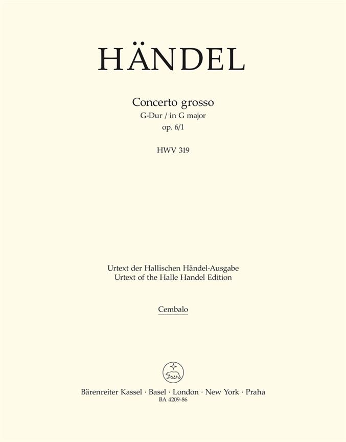 Handel: Concerto grosso G-Dur op. 6/1 HWV 319 (Klavecimbel)