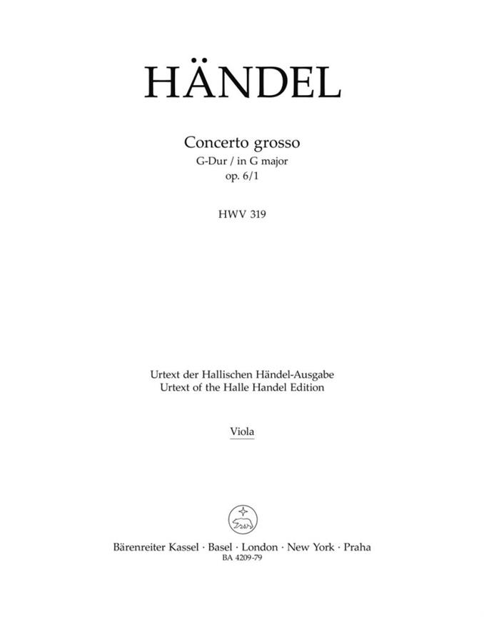 Handel: Concerto grosso G-Dur op. 6/1 HWV 319 (Altviool)