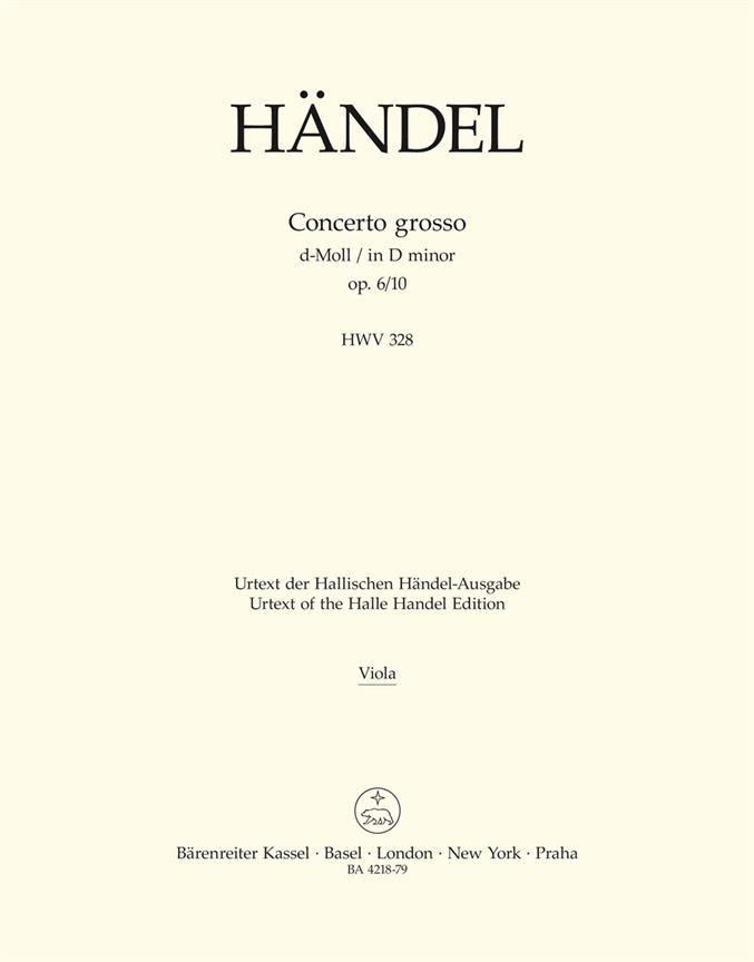 Handel: Concerto grosso HWV 328 (Altviool)