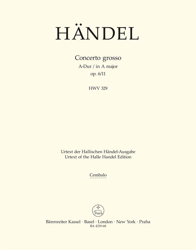 Handel: Concerto grosso HWV 329 (Klavecimbel)