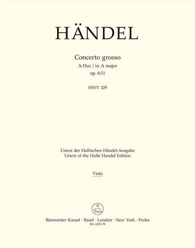 Handel: Concerto grosso HWV 329 (Altviool)