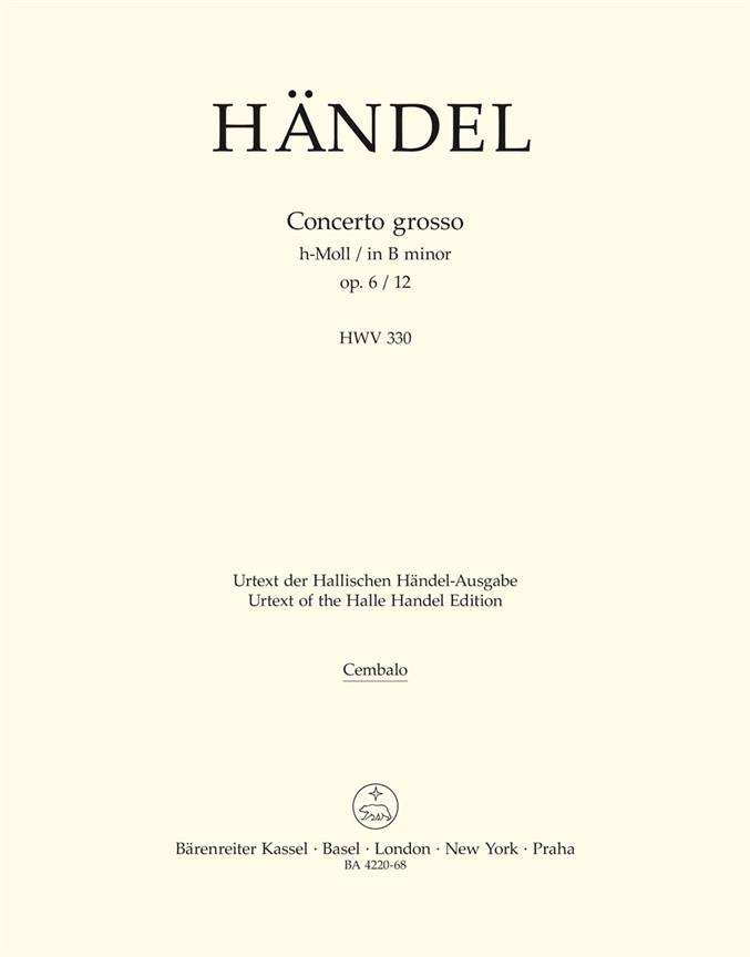 Handel: Concerto grosso HWV 330 (Klavecimbel)