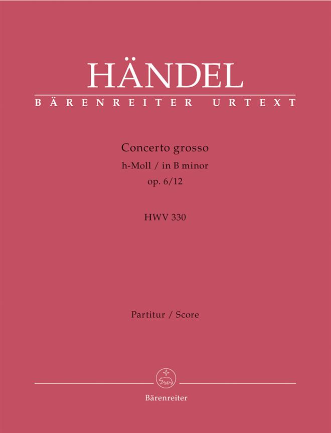 Handel: Concerto grosso HWV 330 (Partituur)