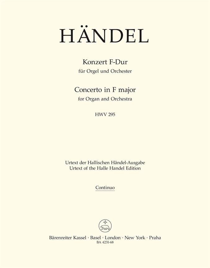 Handel: Concerto for Organ and Orchestra no. 13 F major HWV 295 (Klavecimbel)