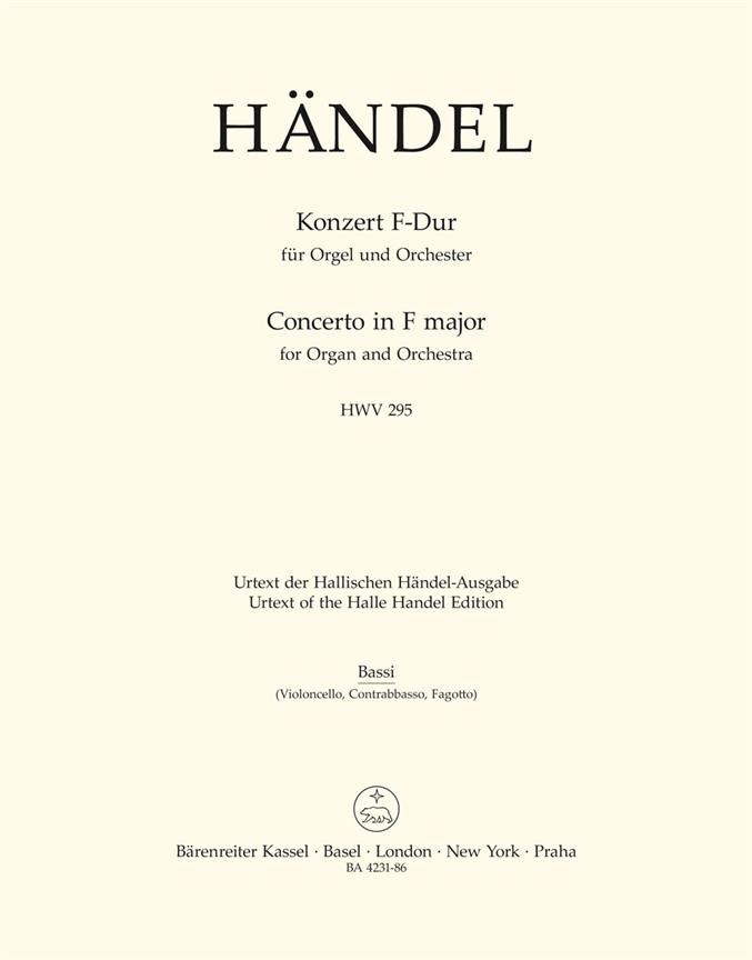 Handel: Concerto for Organ and Orchestra no. 13 F major HWV 295 (Cello)