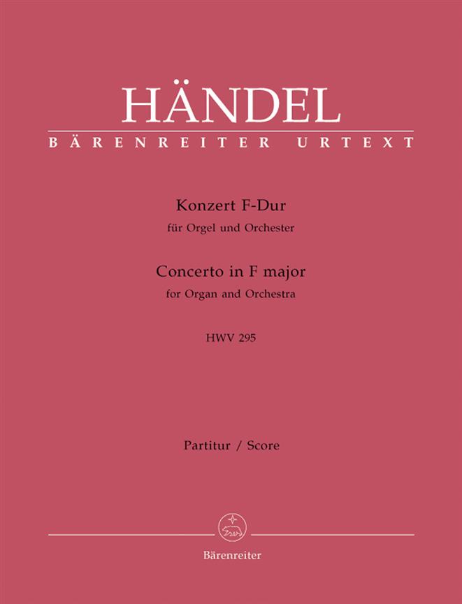 Handel: Concerto for Organ and Orchestra no. 13 F major HWV 295 (Partituur)