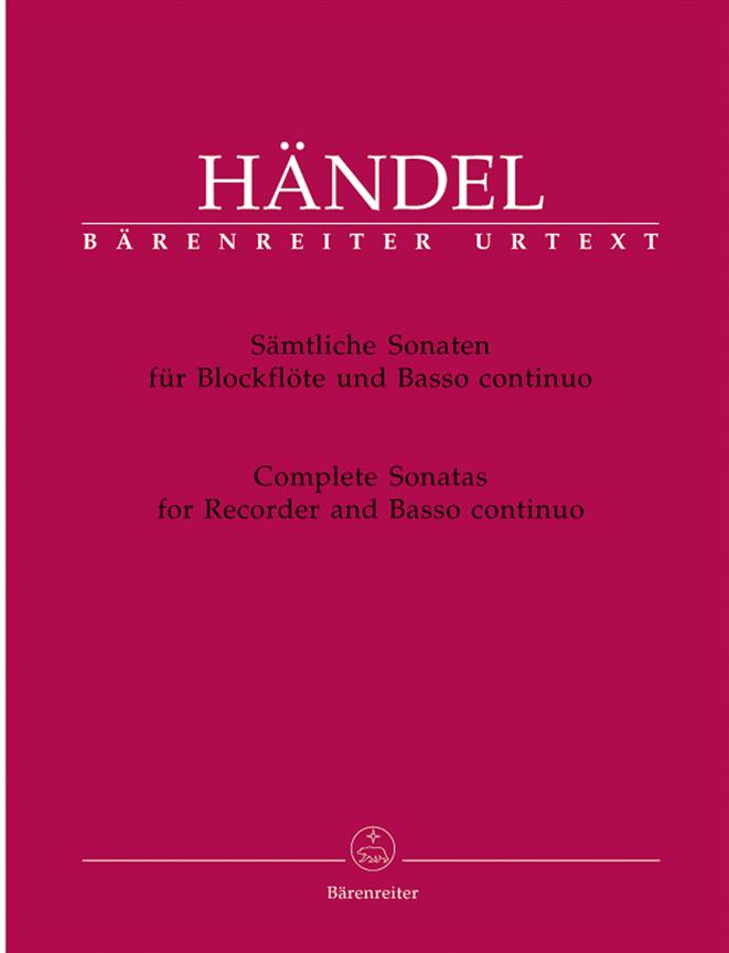Handel: Complete Sonatas for Recorder and Basso continuo