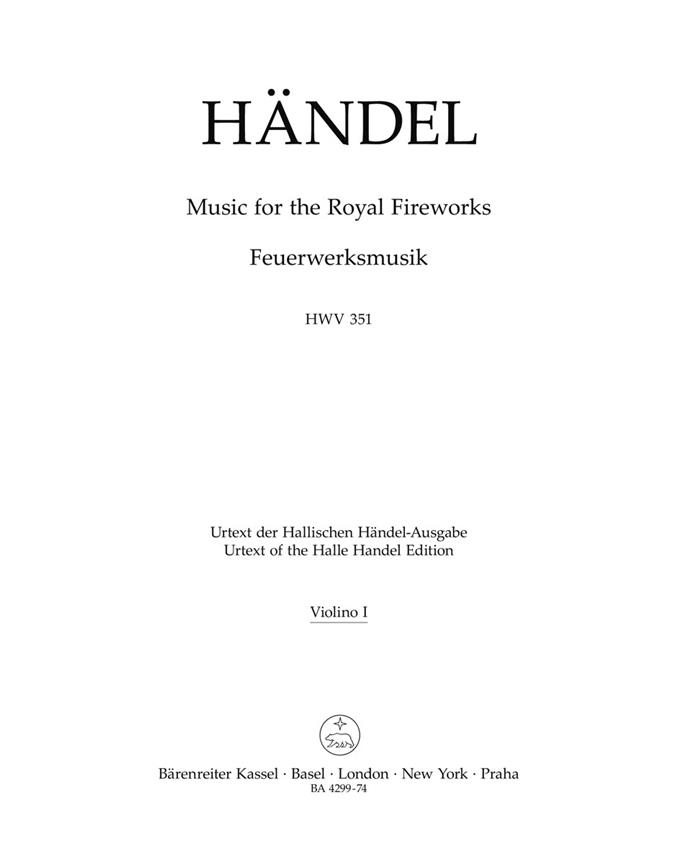 Georg Friedrich Händel: Music For The Royal Fireworks