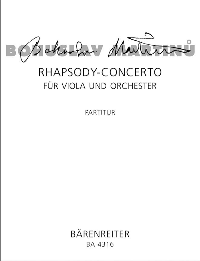 Martinu Bohuslav: Rhapsody-Concerto for Viola und Orchester