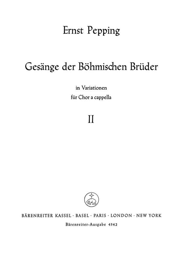 Gesänge der Böhmischen Brüder in Variationen (1963). Heft 2