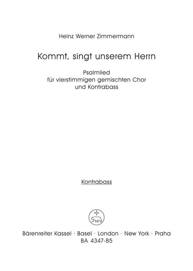 Kommt, singt unserm Herrn (1960/1964)