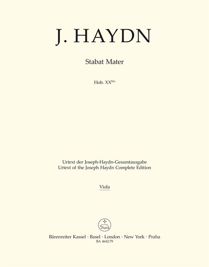 Haydn: Stabat Mater Hob XXbis (Altviool)
