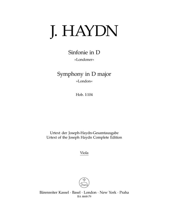 Haydn: Symphony D major Hob.I :104 London Symphony No. 12