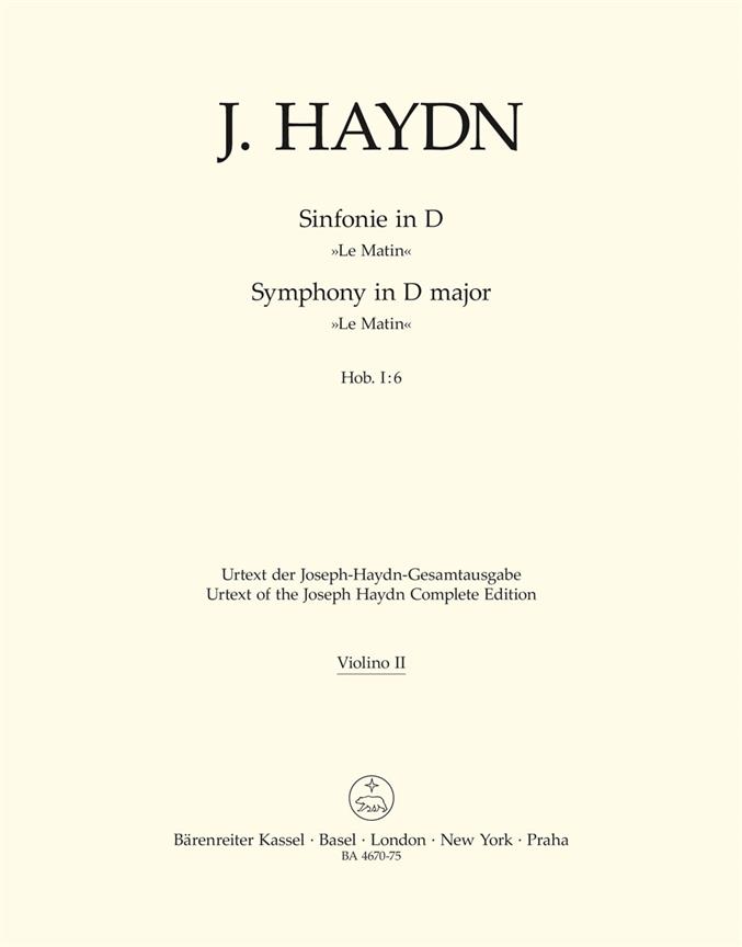 Haydn: Symphony no. 6 in D major Hob. I:6 Le Matin