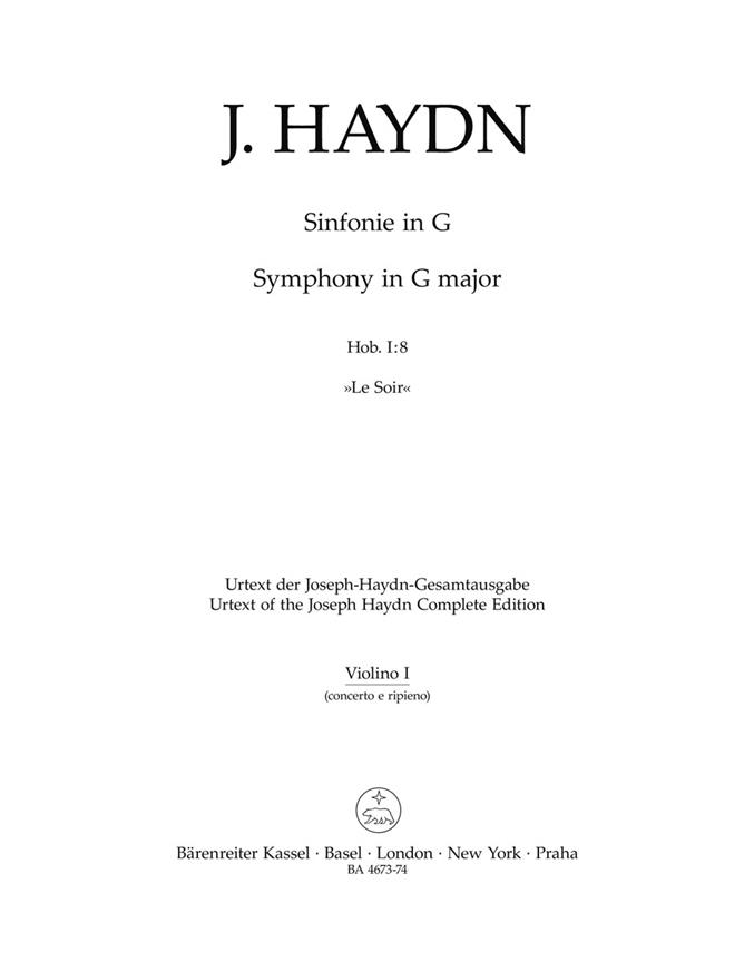 Haydn: Symphony no. 8 in G major Hob.I:8 Le Soir