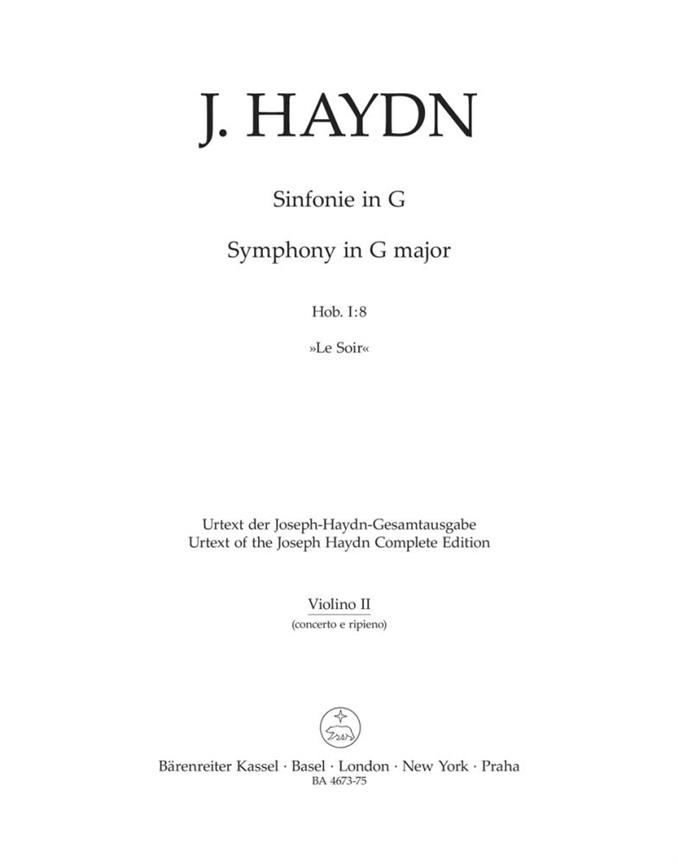 Haydn: Symphony no. 8 in G major Hob.I:8 Le Soir