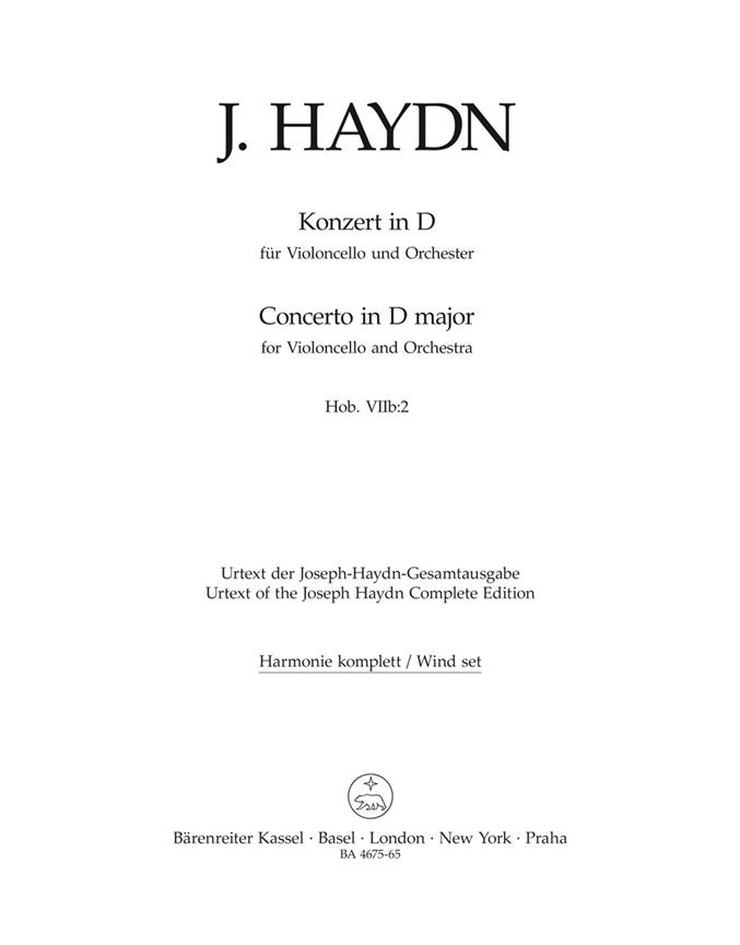 Haydn: Concerto for Violoncello and Orchestra D major Hob. VIIb:2