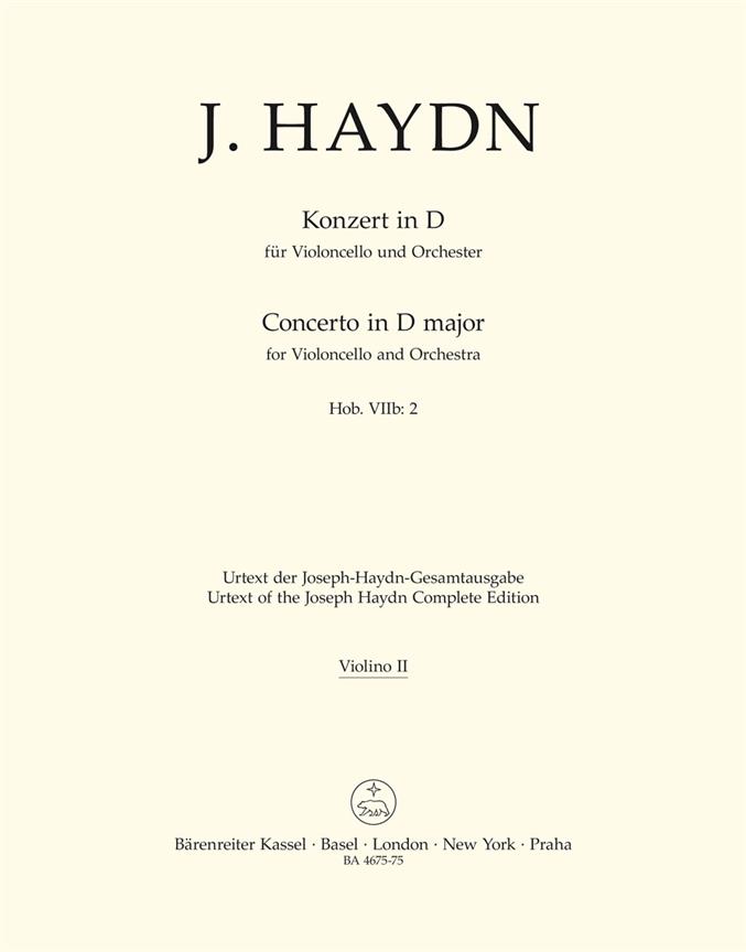 Haydn: Concerto for Violoncello and Orchestra D major Hob. VIIb:2