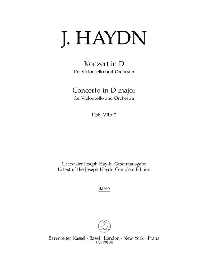 Haydn: Concerto for Violoncello and Orchestra D major Hob. VIIb:2