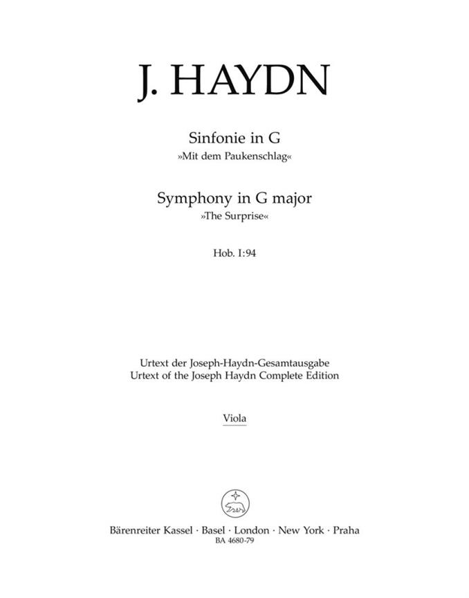 Haydn: Symphony no. 94 in G major Hob. I:94 The Surprise