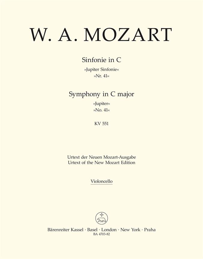 Mozart: Symphony no. 41 C major K. 551 Jupiter Symphony (Cello)