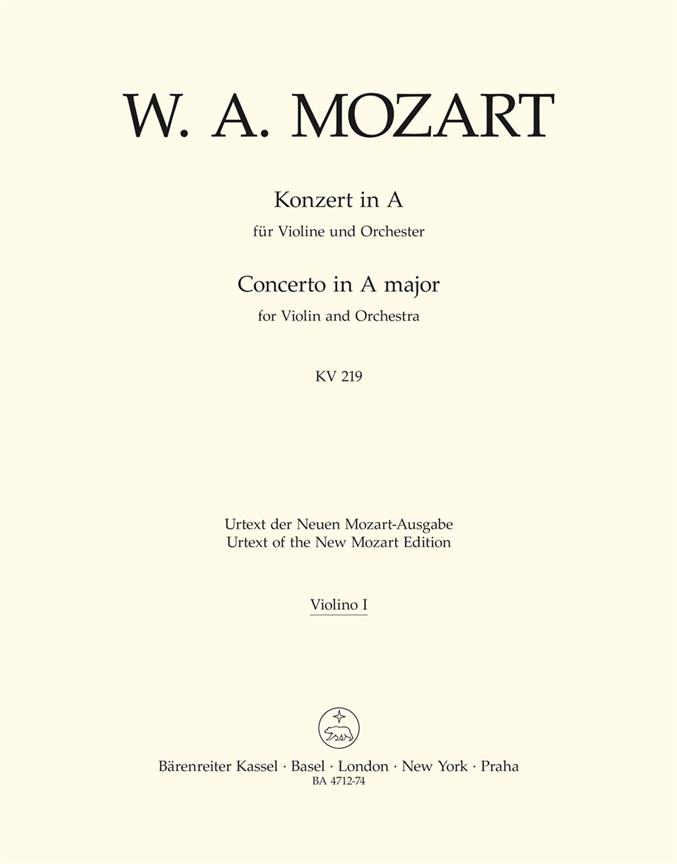 Mozart: Concerto for Violin and Orchestra no. 5 A major K. 219